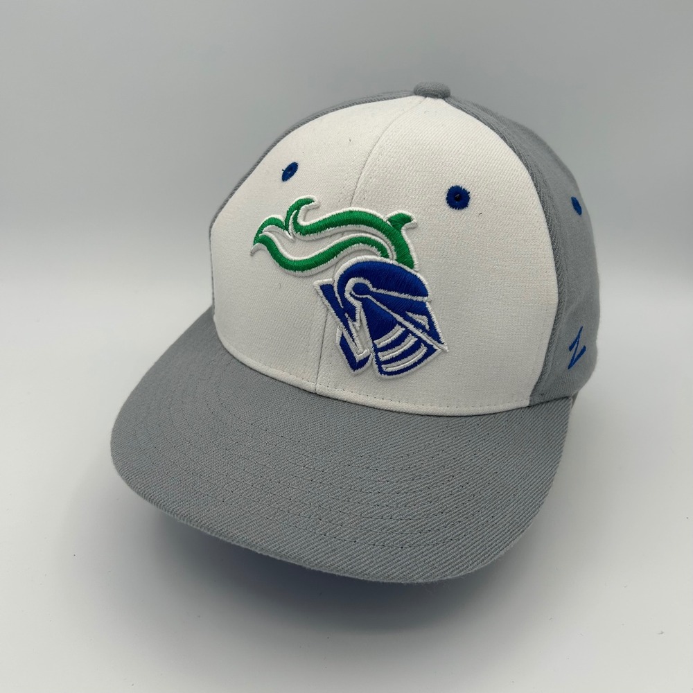 Knights Zephyr Fitted Hat M/L Grey White Blue Acrylic Sporty Streetwear